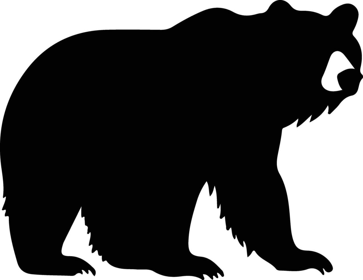 orso nero nero silhouette vettore