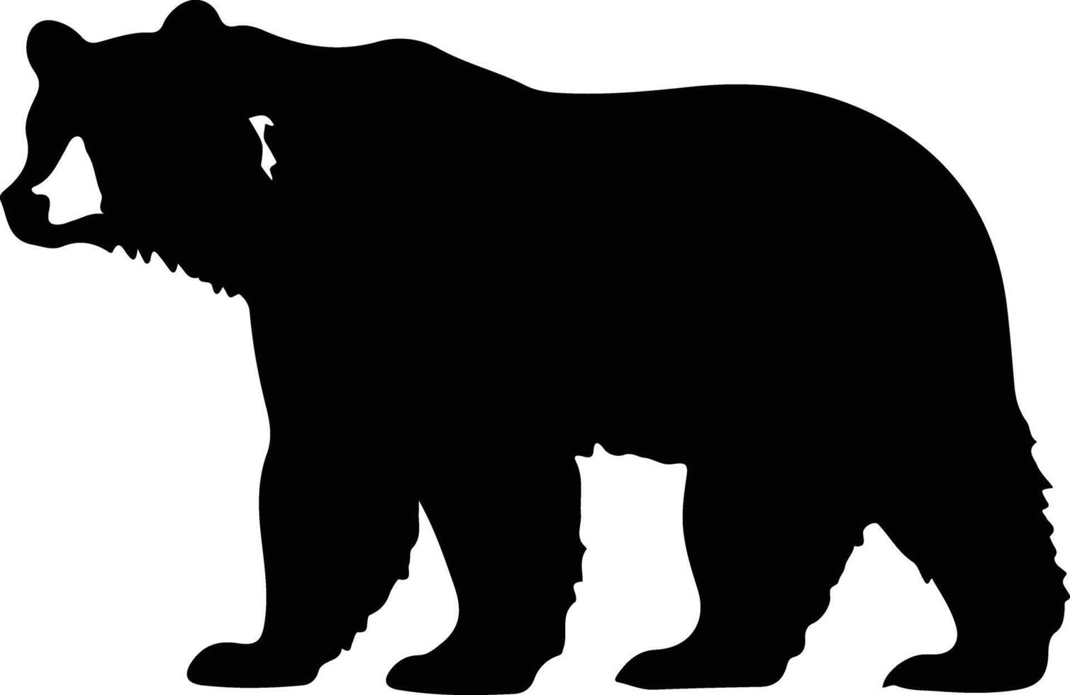 Marrone orso nero silhouette vettore