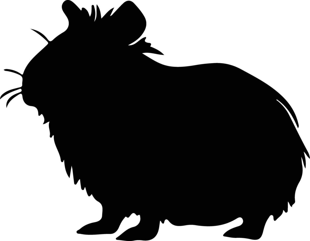 cavia nero silhouette vettore