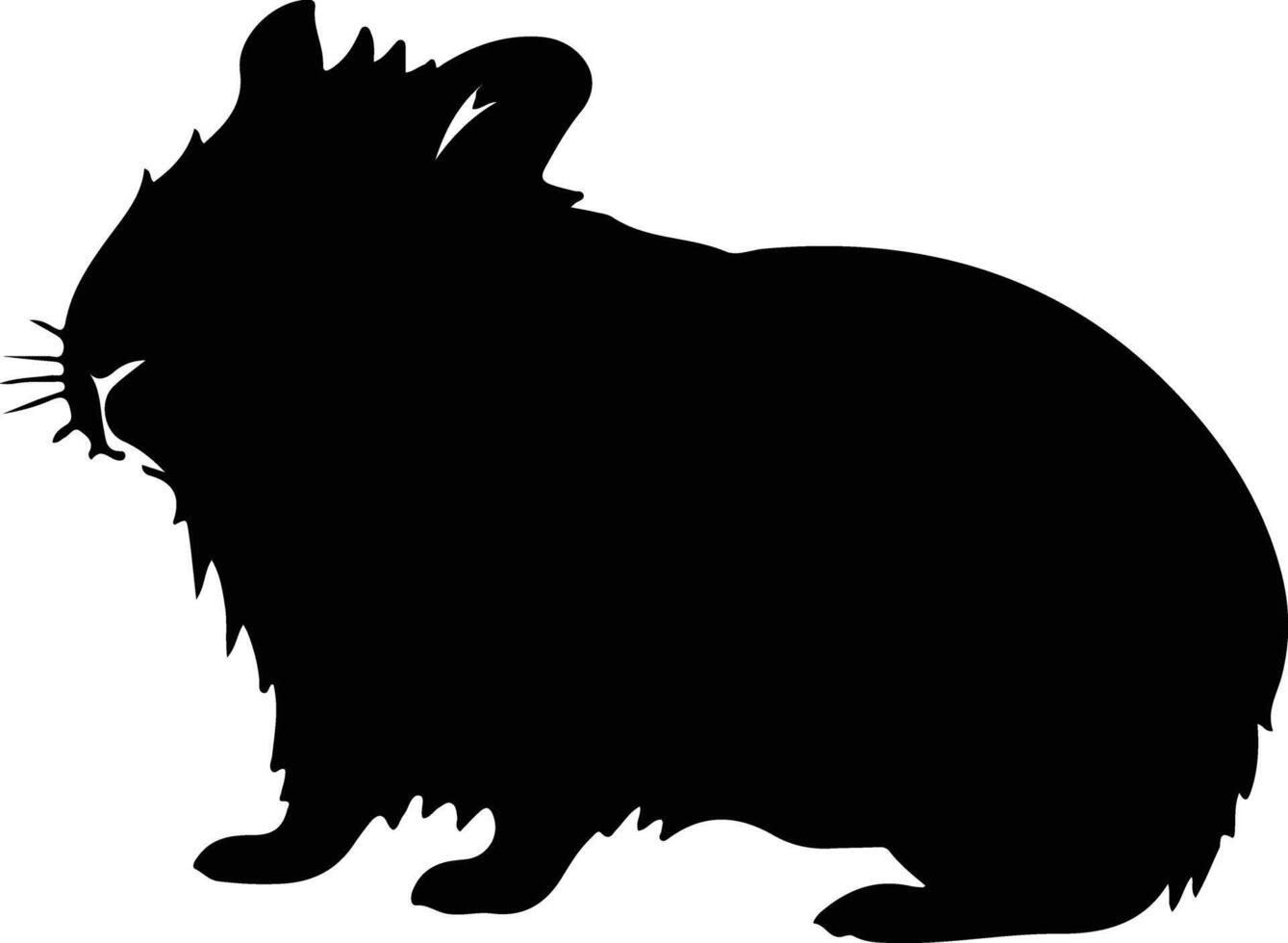 cavia nero silhouette vettore