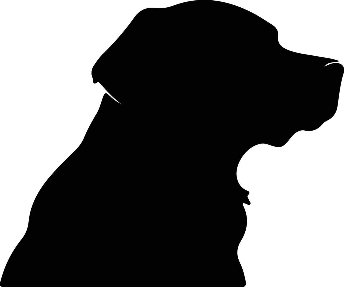 compagno cane nero silhouette vettore