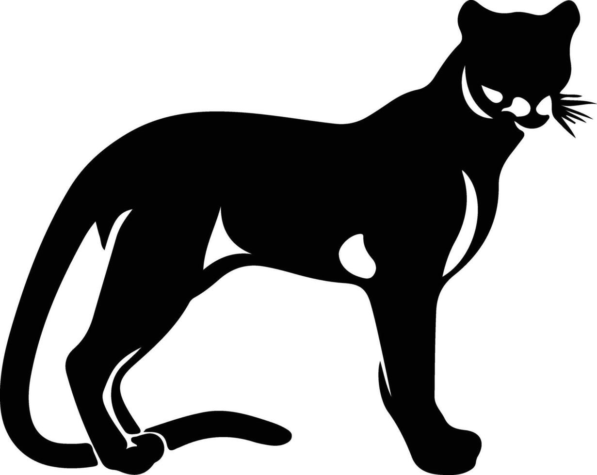 Puma nero silhouette vettore