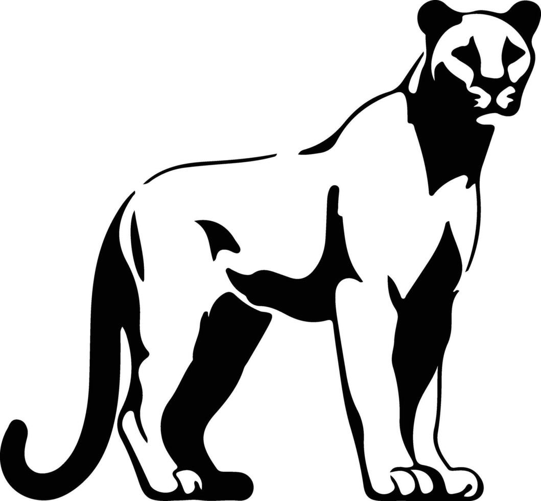Puma nero silhouette vettore