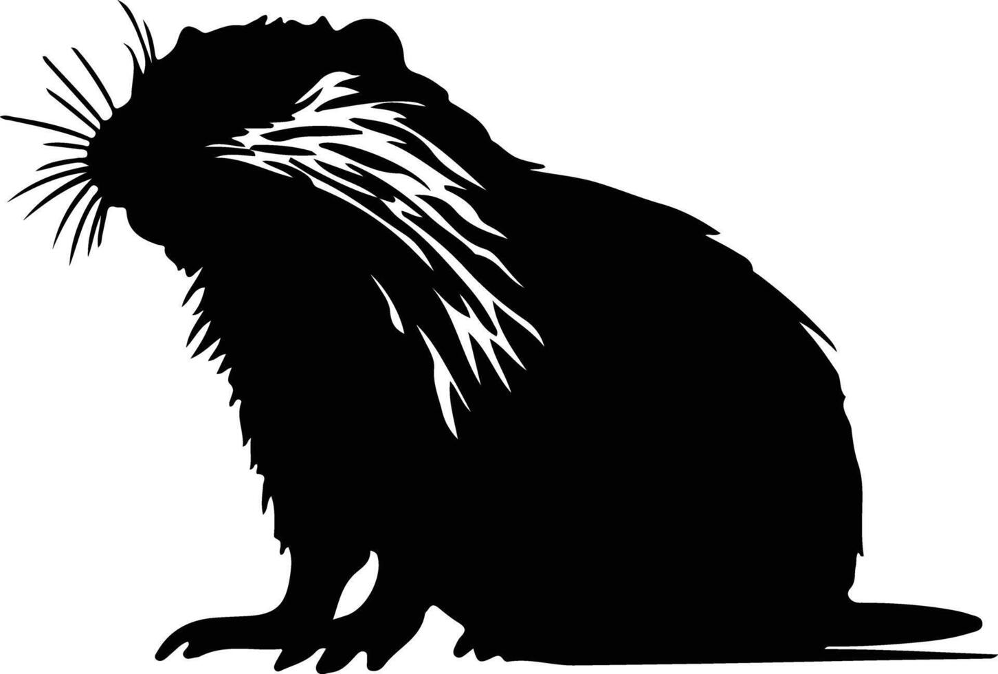 nutria nero silhouette vettore