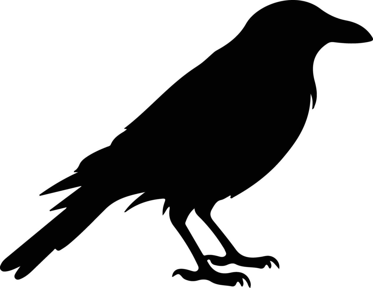 corvo nero silhouette vettore