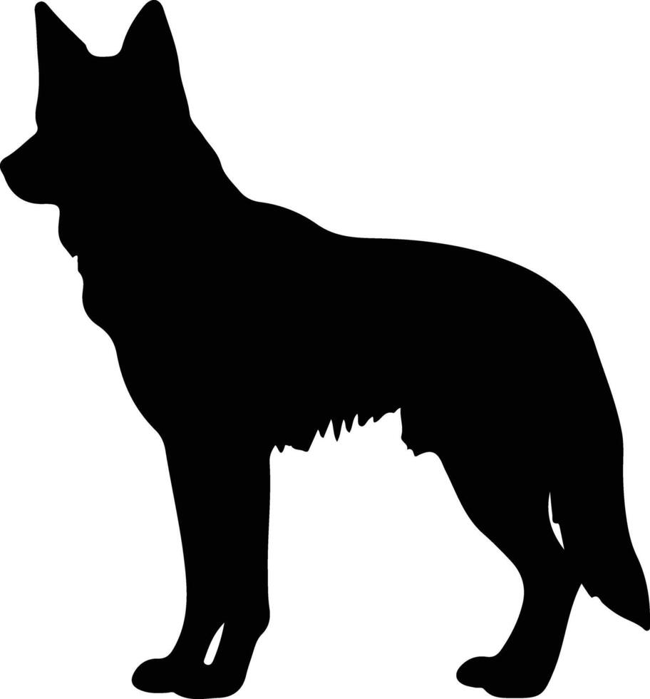 dingo nero silhouette vettore