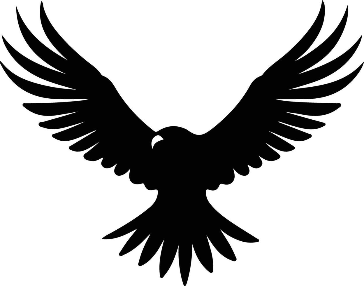 aquila nero silhouette vettore