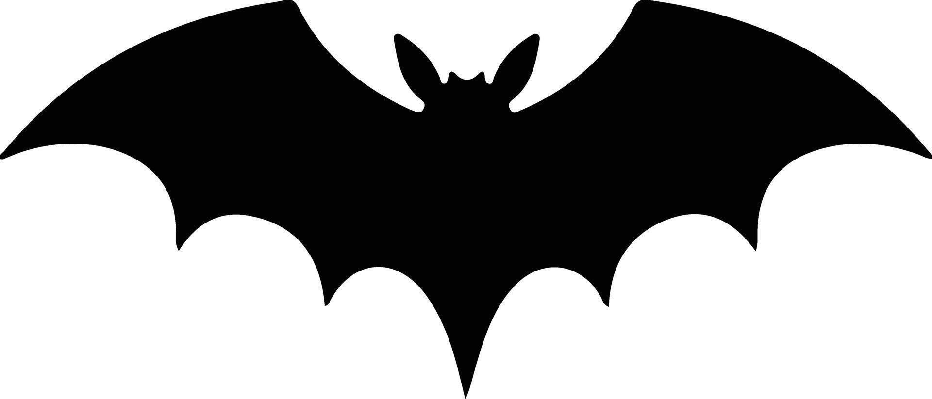 frutta pipistrello nero silhouette vettore