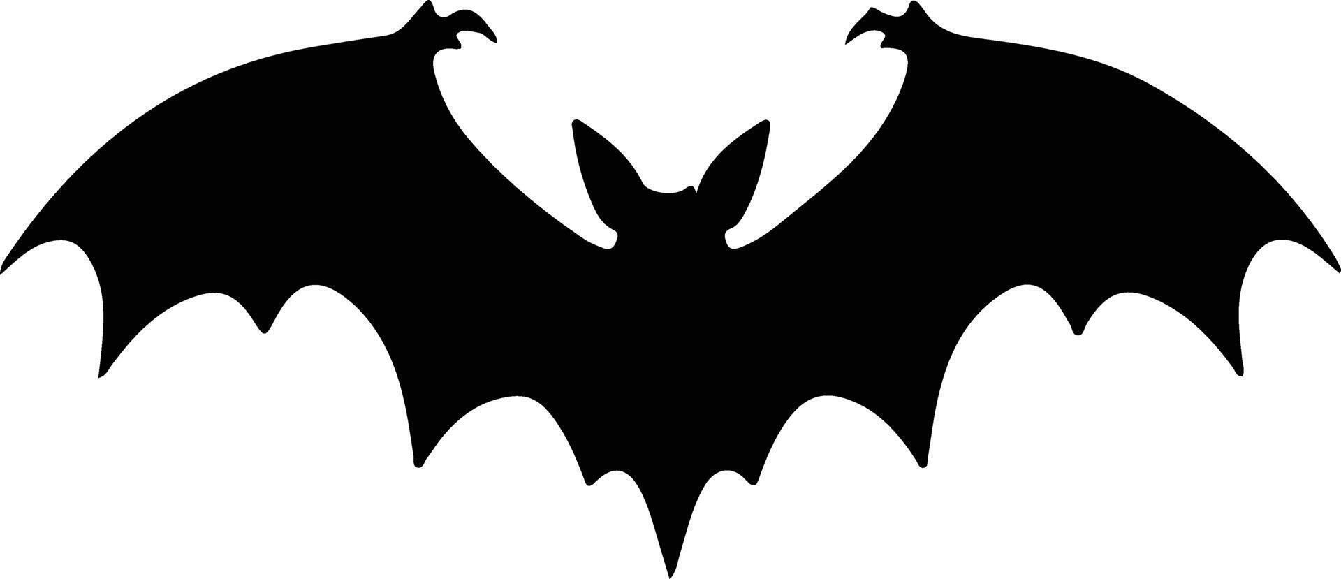 frutta pipistrello nero silhouette vettore