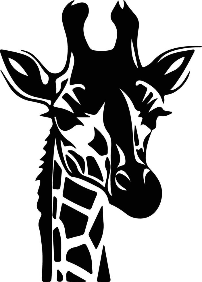 giraffa nero silhouette vettore