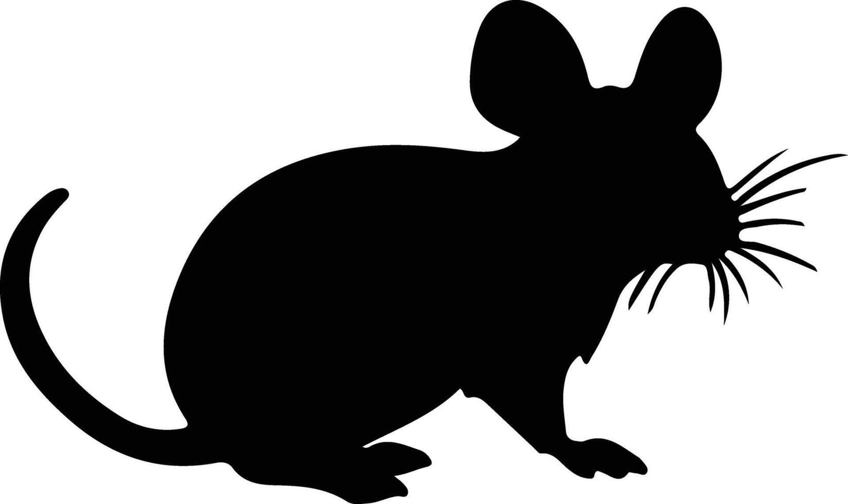 jerboa nero silhouette vettore