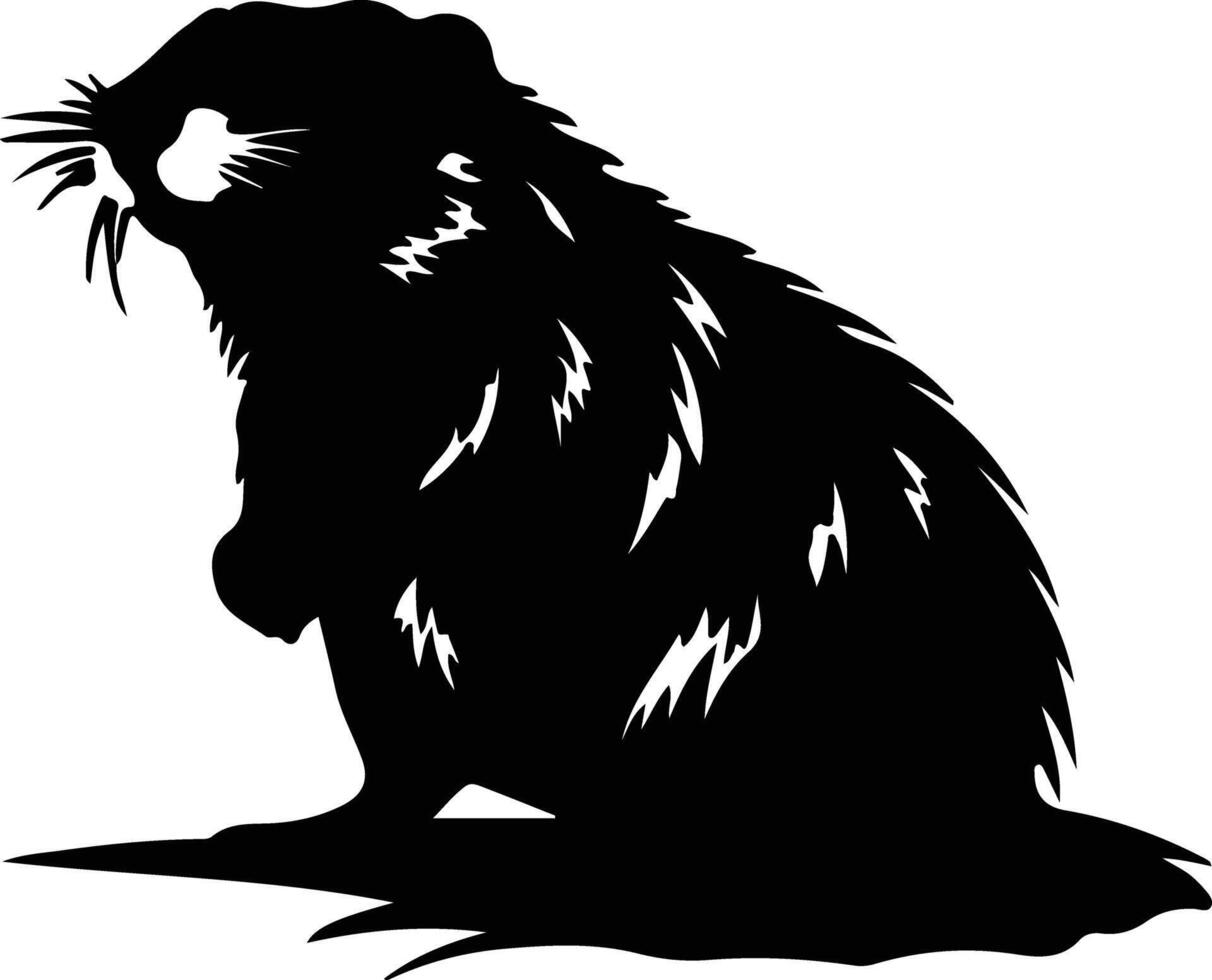 nutria nero silhouette vettore