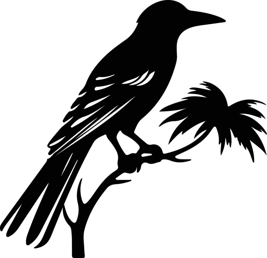 oropendola nero silhouette vettore