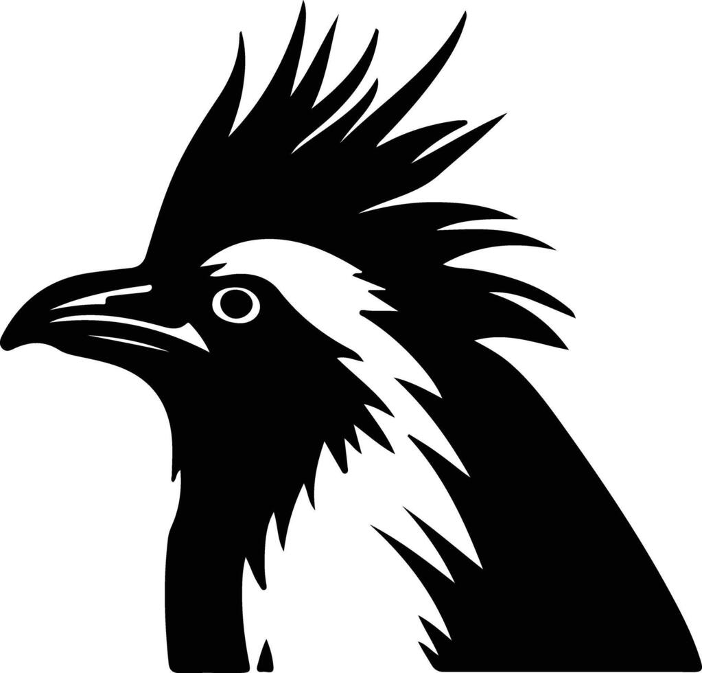 rockhopper pinguino nero silhouette vettore