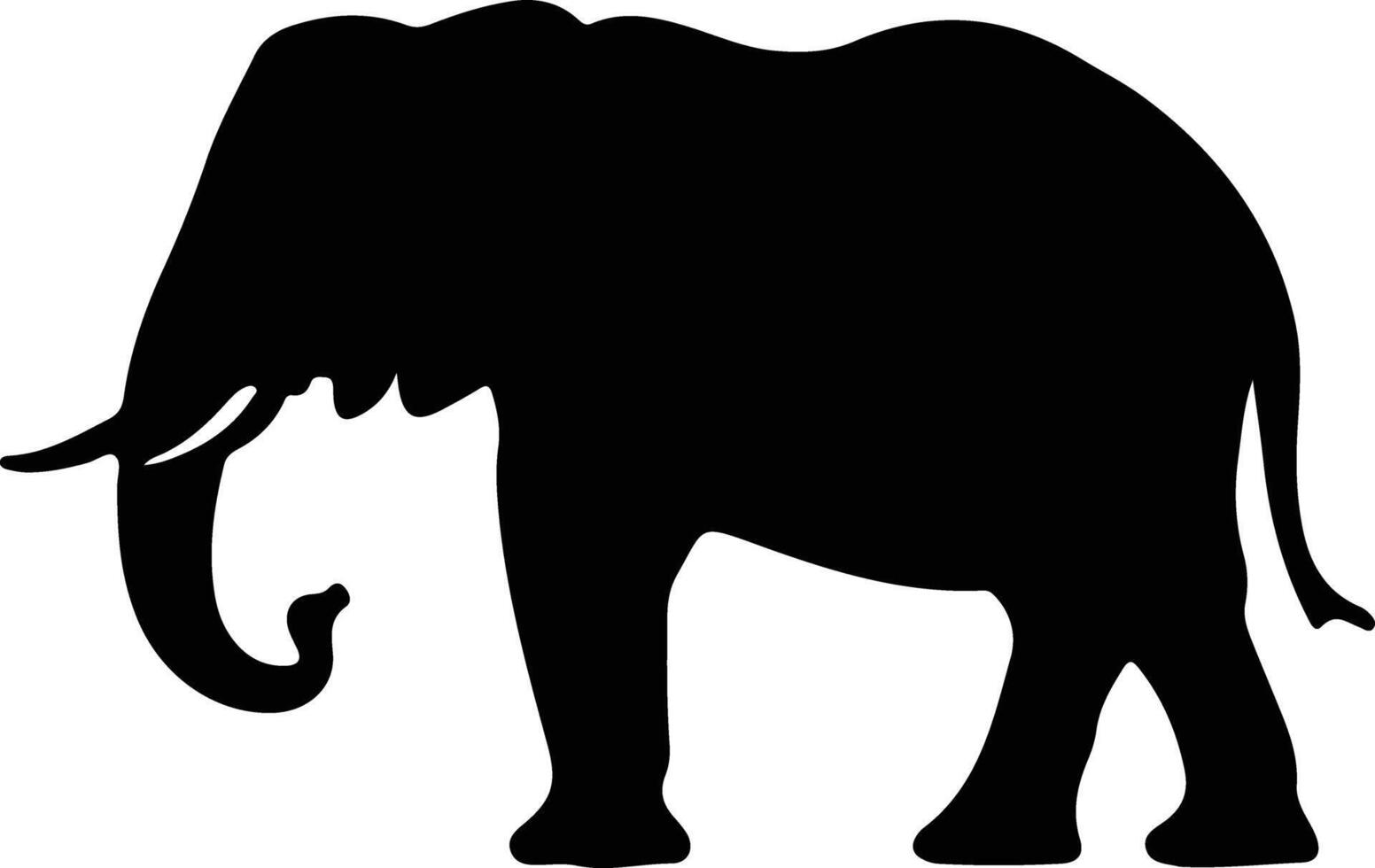 platybelodon nero silhouette vettore