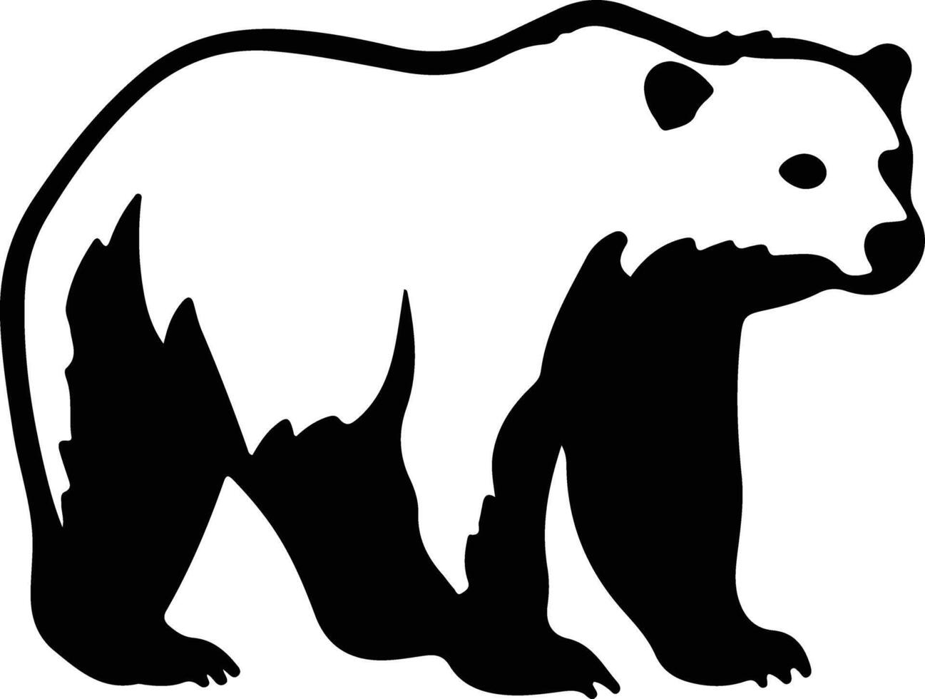 polare orso nero silhouette vettore