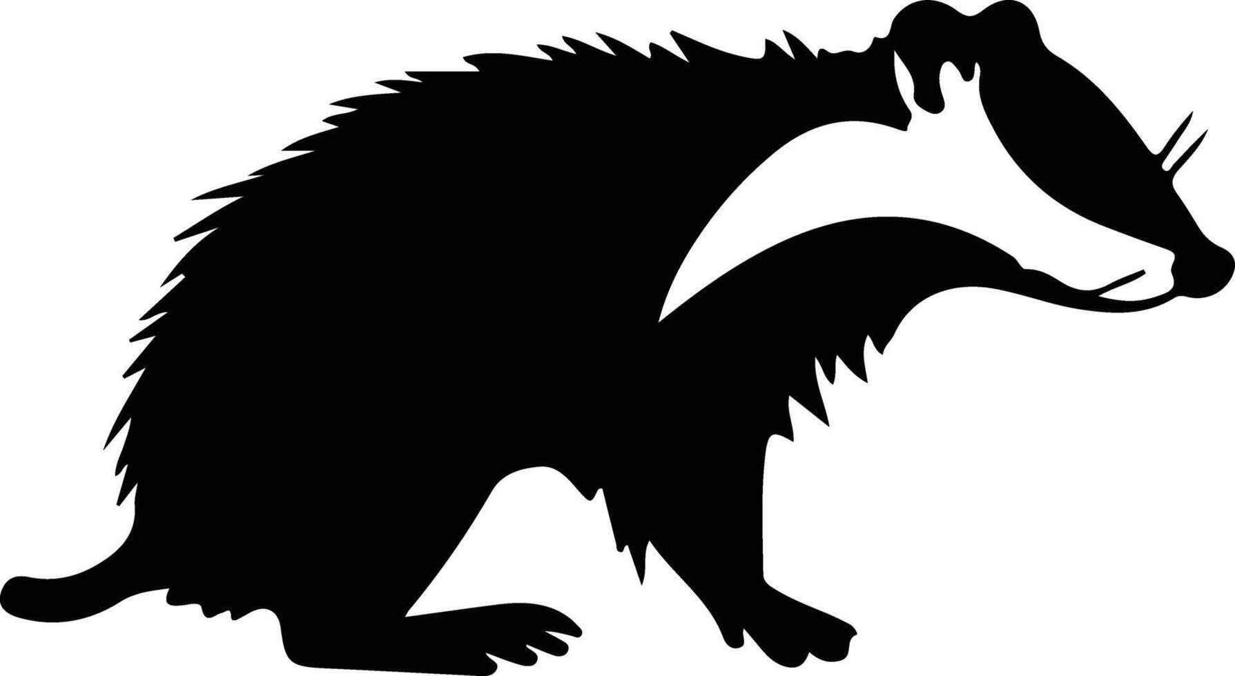 Virginia opossum nero silhouette vettore