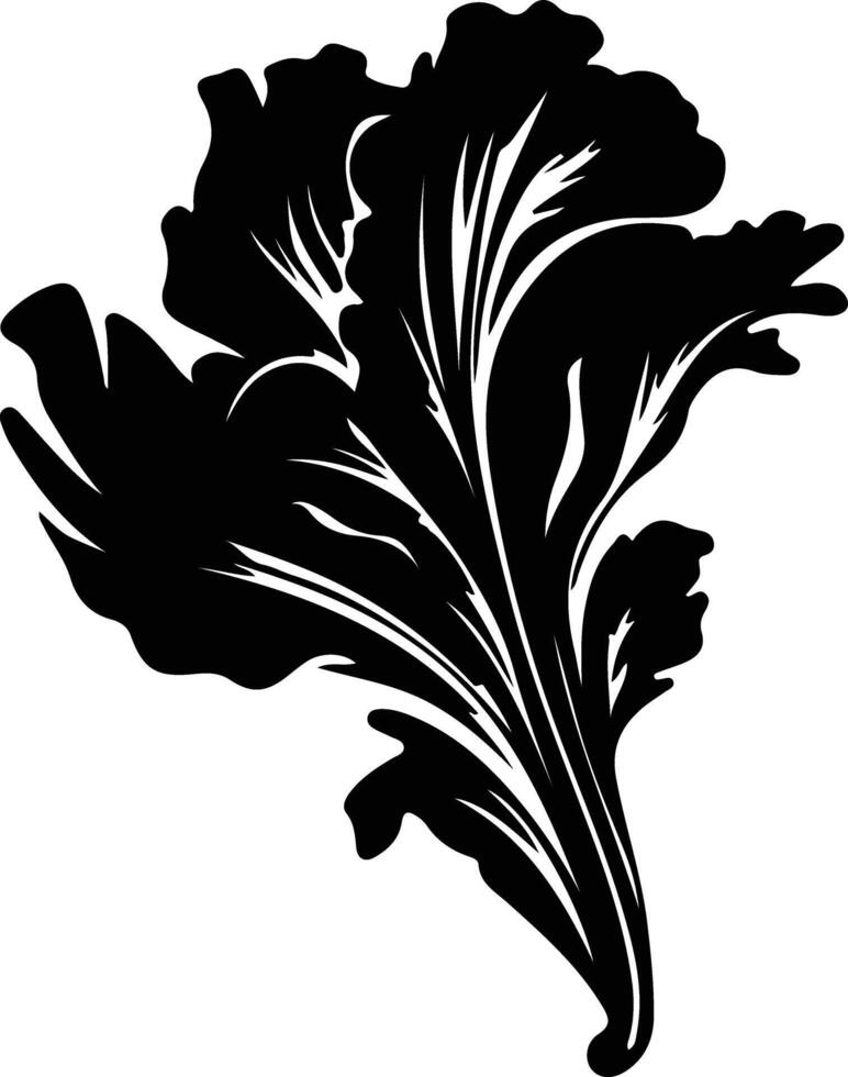 radicchio nero silhouette vettore