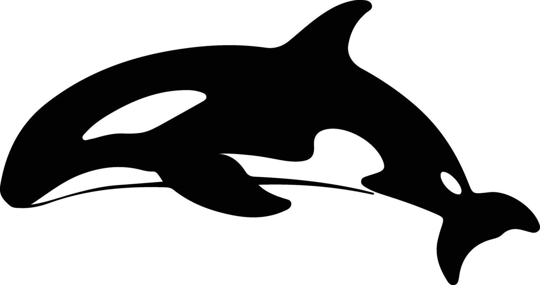 balena nero silhouette vettore