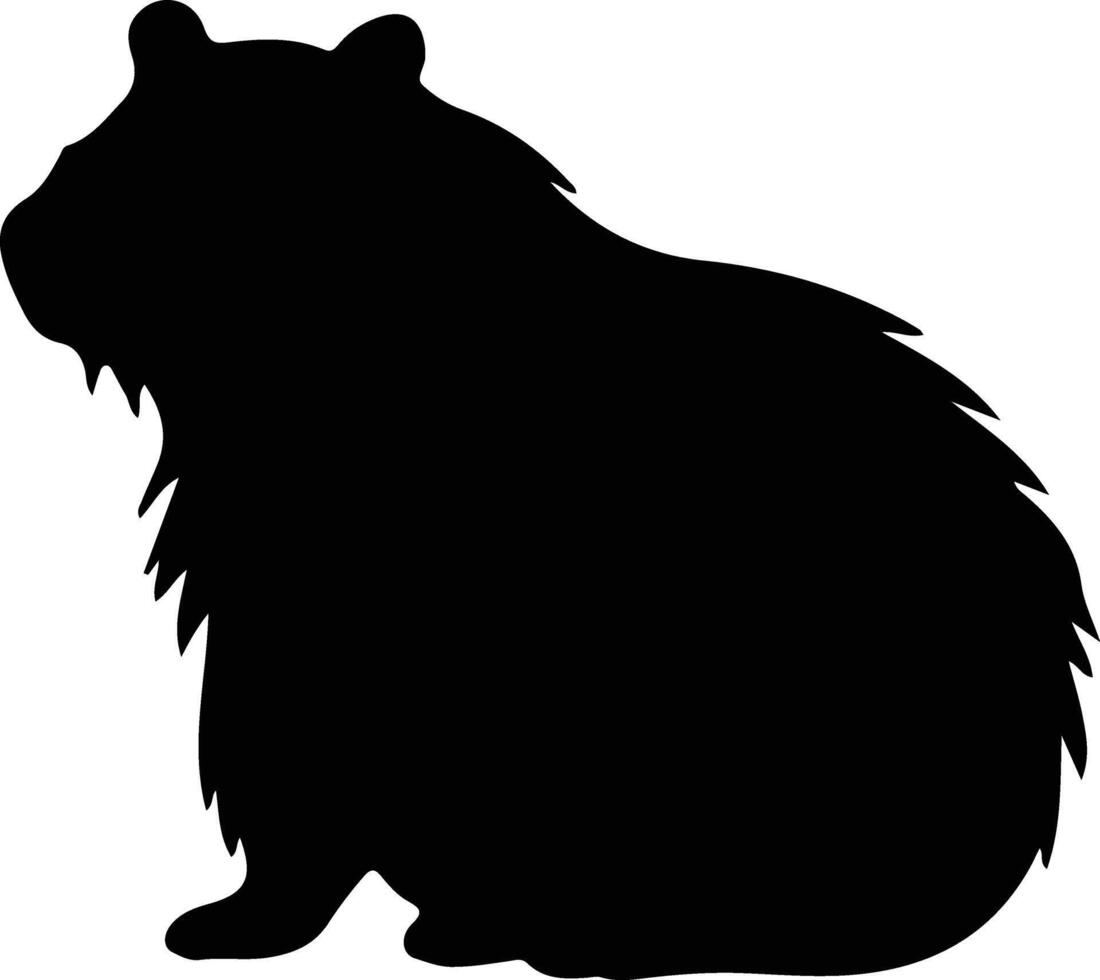 wombat nero silhouette vettore