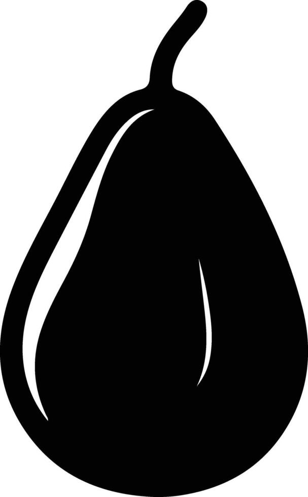 avocado nero silhouette vettore