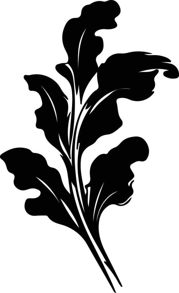 spinaci nero silhouette vettore