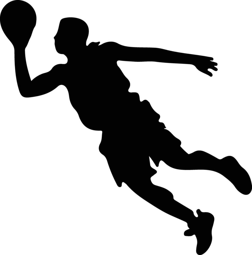 pallacanestro nero silhouette vettore