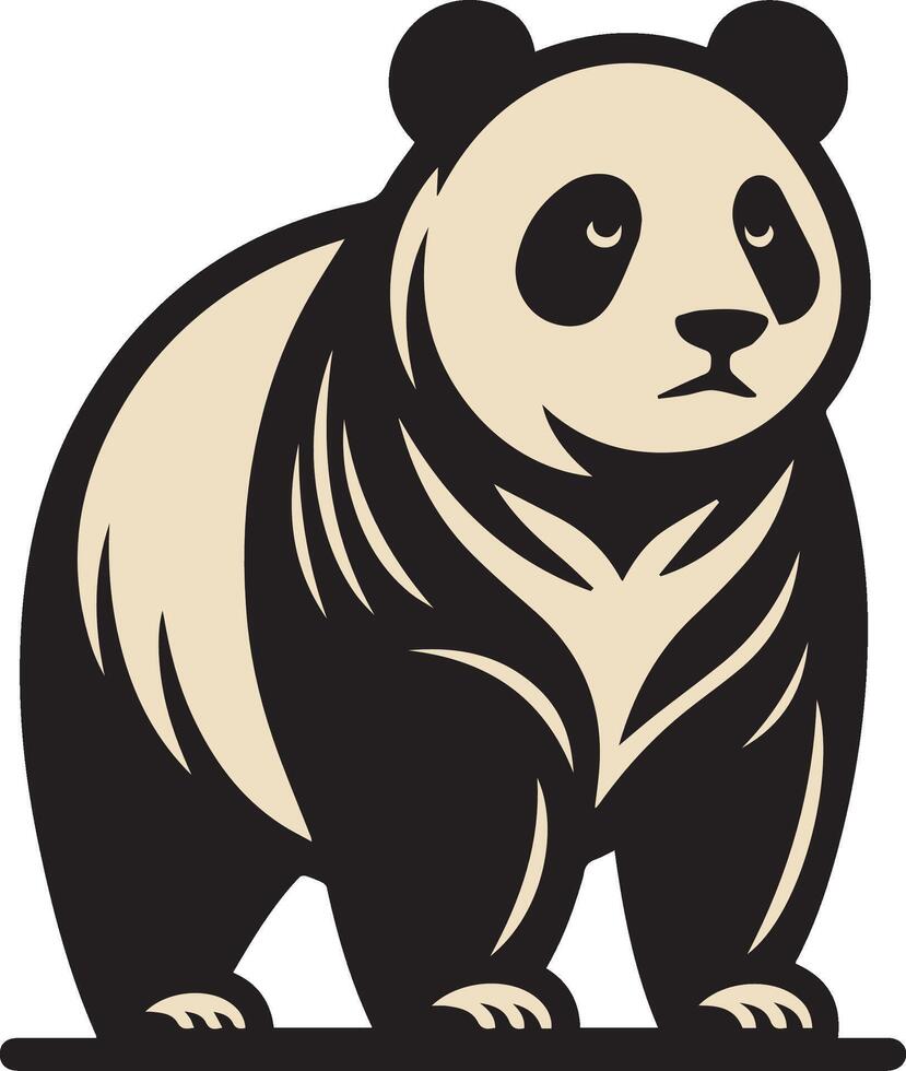 carino gigante panda vettore illustrazione