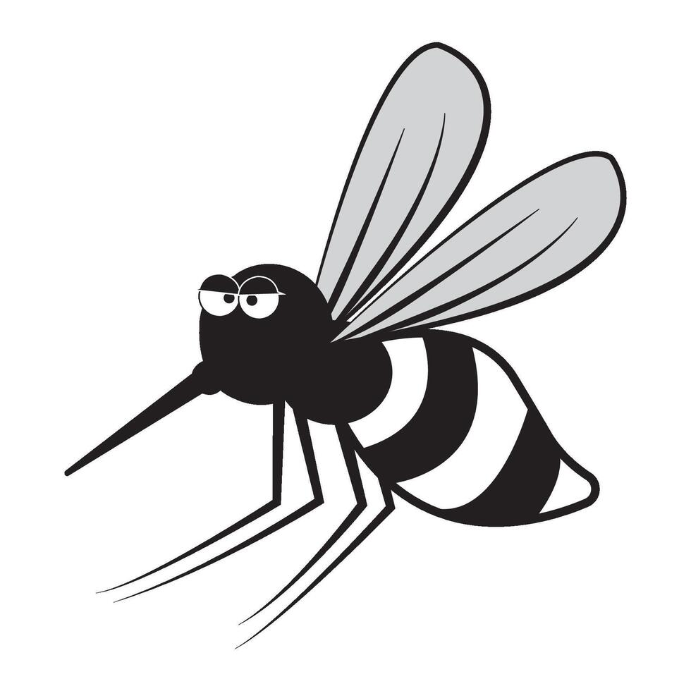 zanzara icona logo vettore design modello