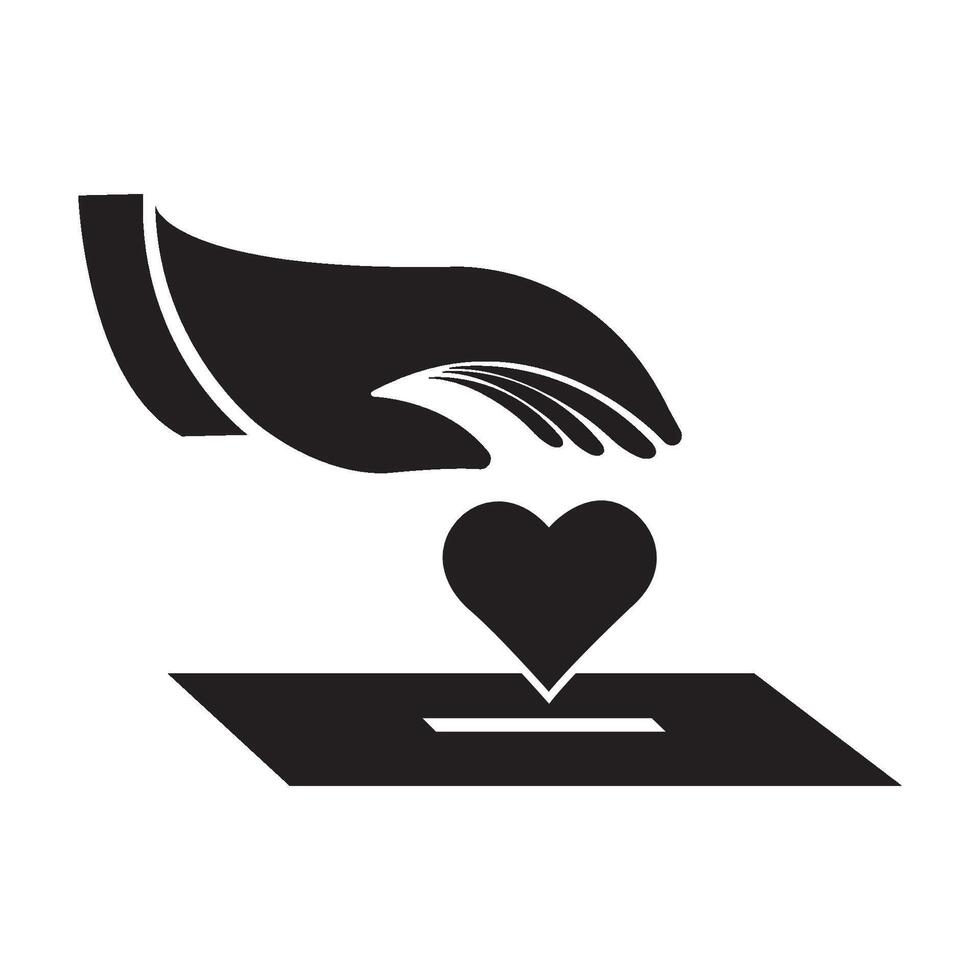 beneficenza icona logo vettore design modello