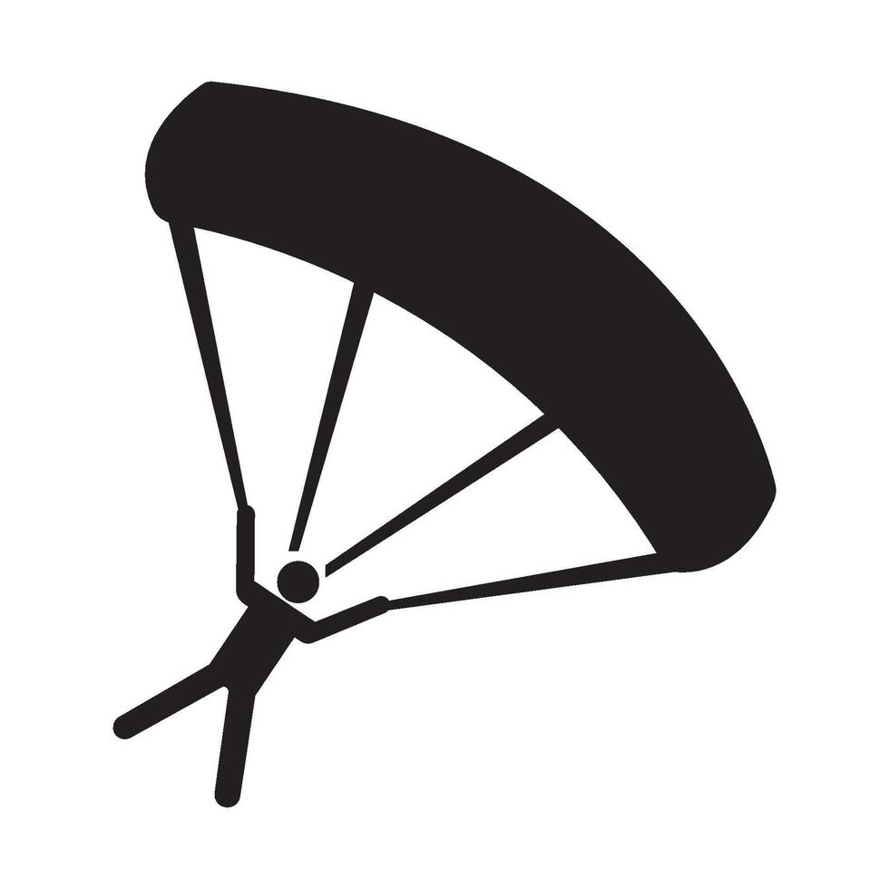 paracadute icona logo vettore design modello