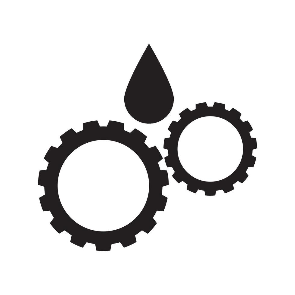 motore olio icona logo vettore design modello