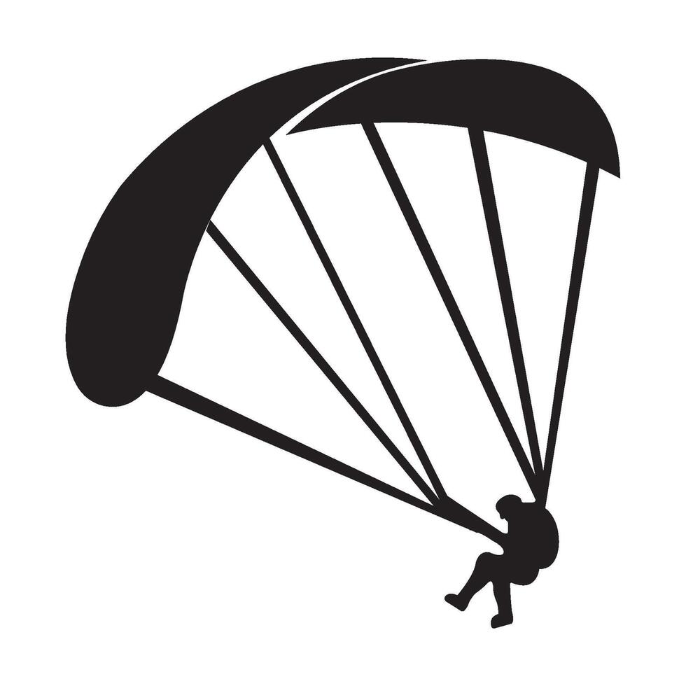 paracadute icona logo vettore design modello