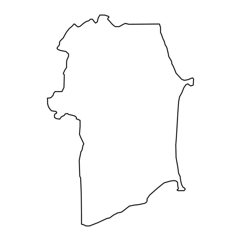 mayaro rio claro regione carta geografica, amministrativo divisione di trinidad e tobago. vettore illustrazione.