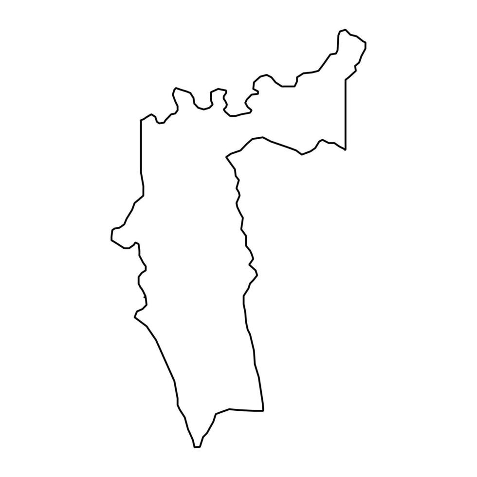 san juan laventiglia regione carta geografica, amministrativo divisione di trinidad e tobago. vettore illustrazione.