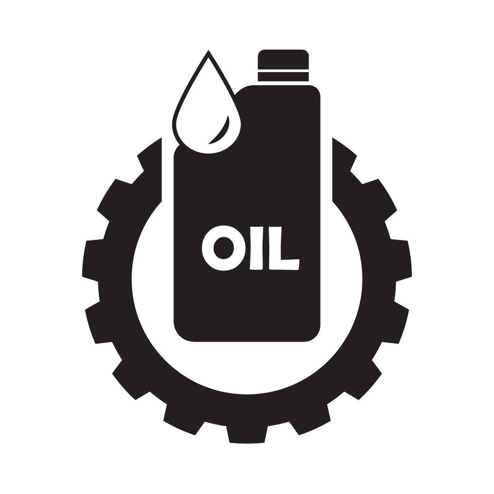 motore olio icona logo vettore design modello
