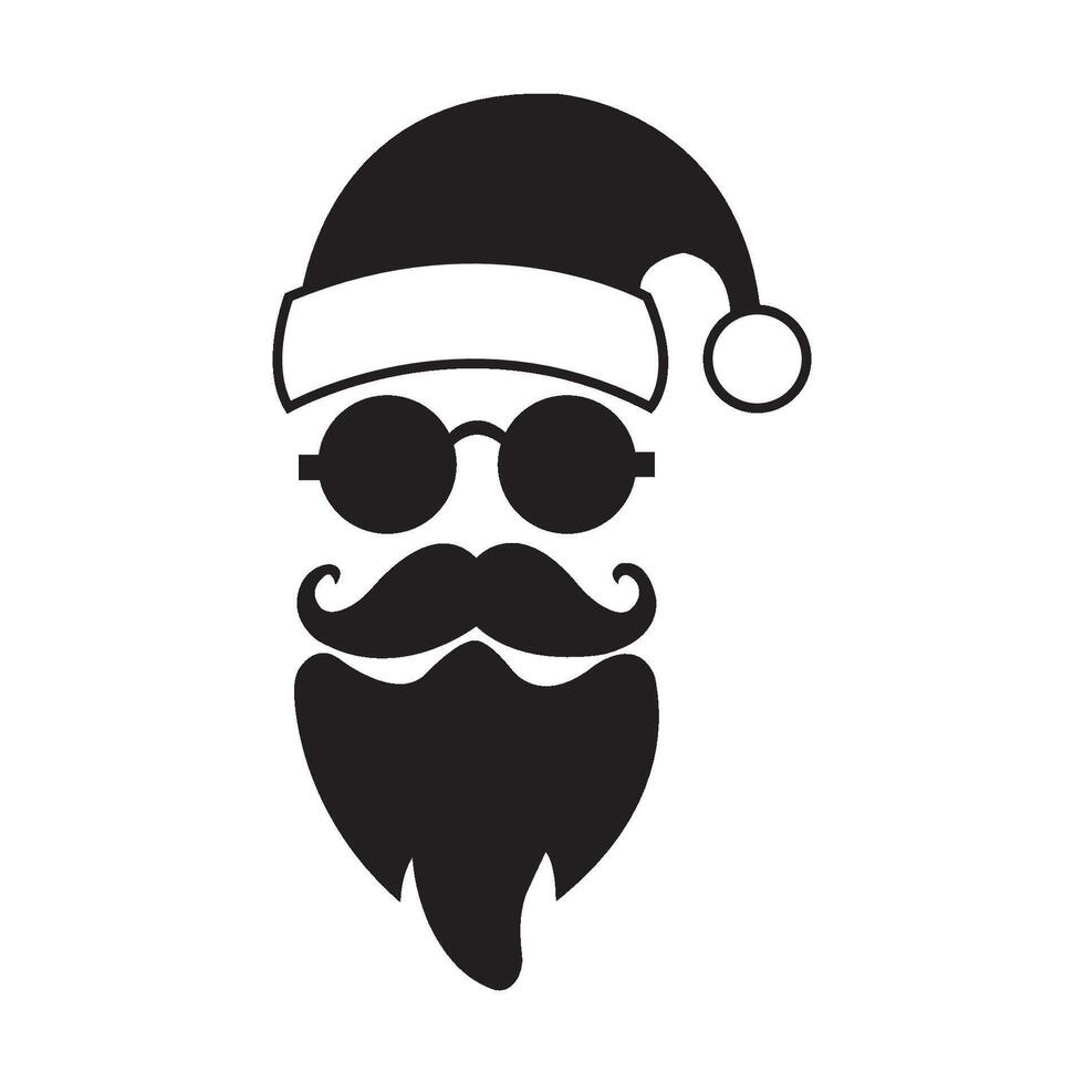 Santa Claus icona logo vettore design modello