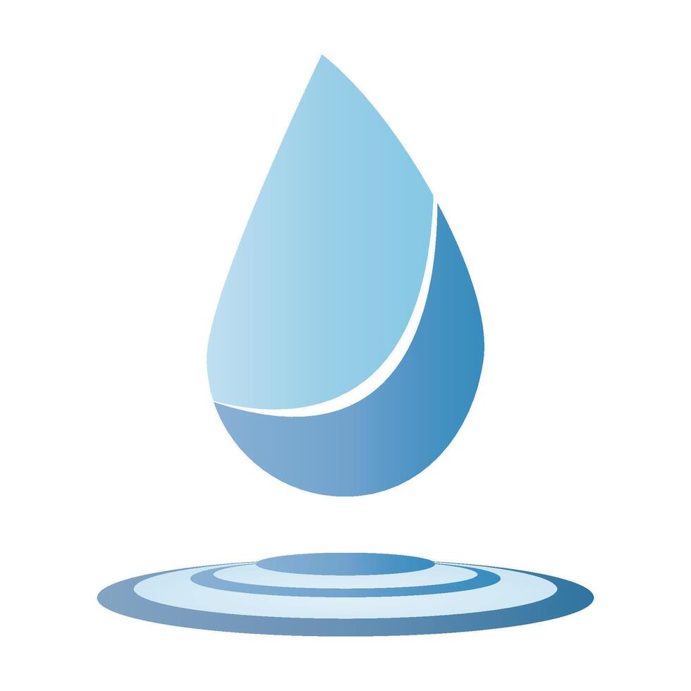 acqua gocce icona logo vettore design modello