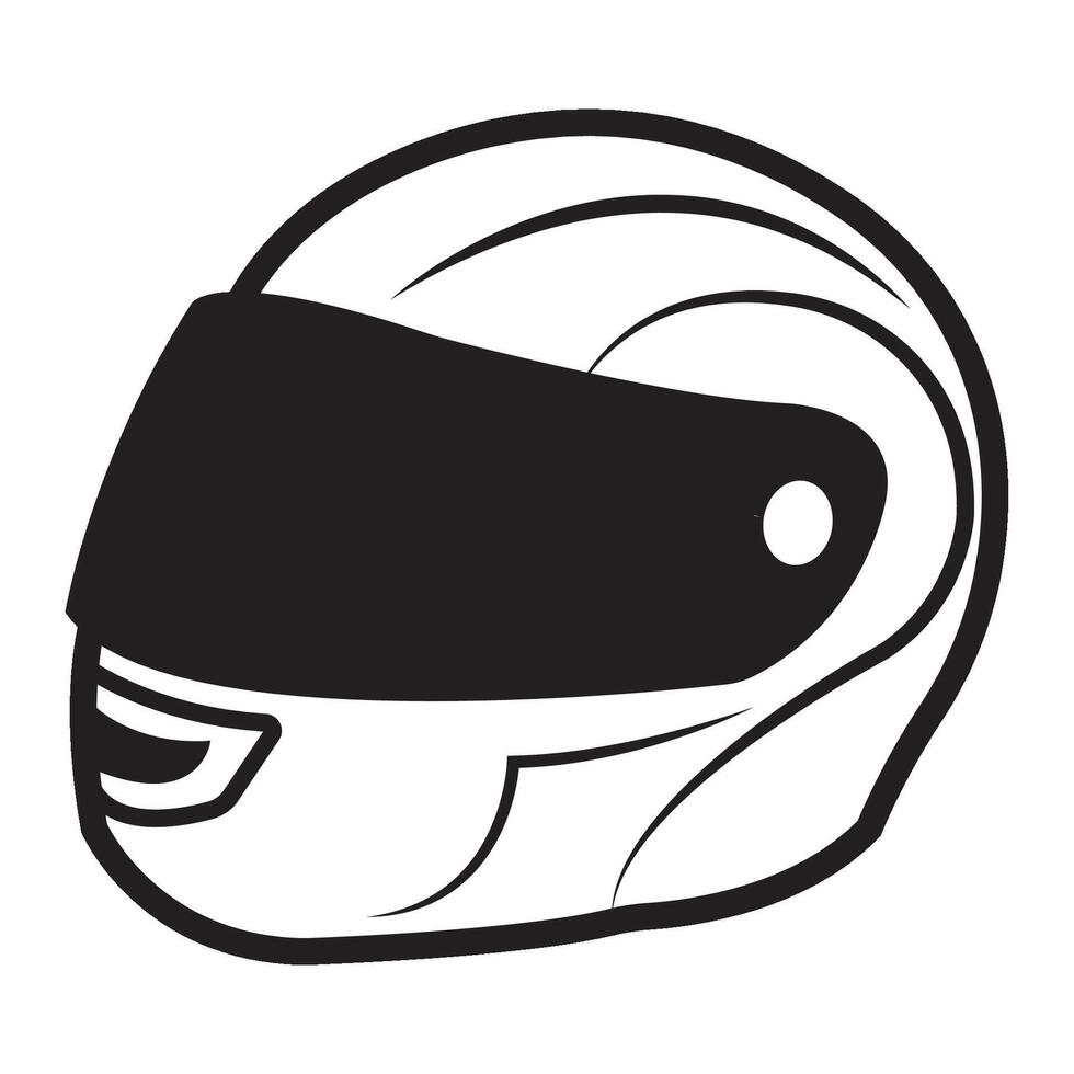 casco icona logo vettore design modello