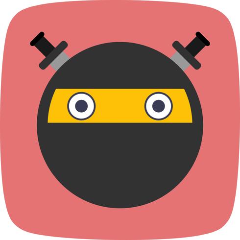 icona di vettore di ninja emoji