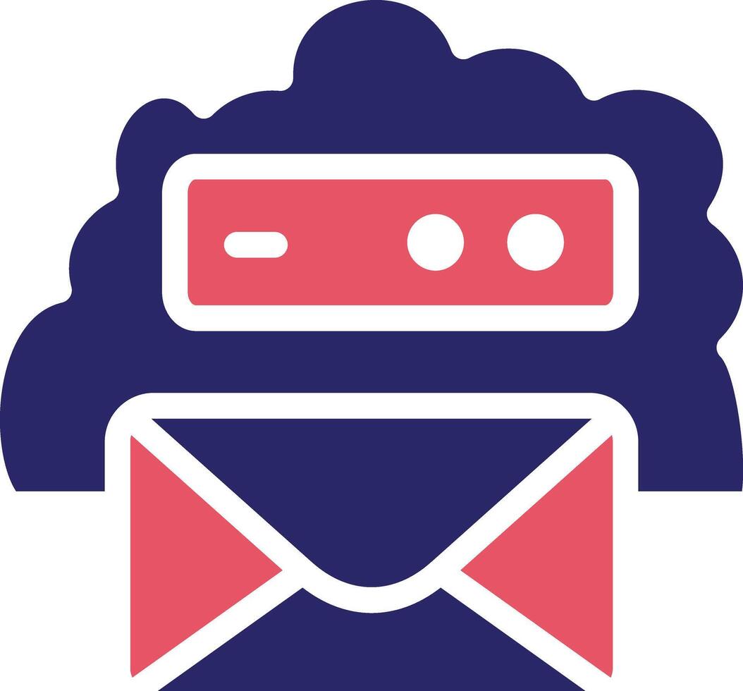 nube e-mail vettore icona