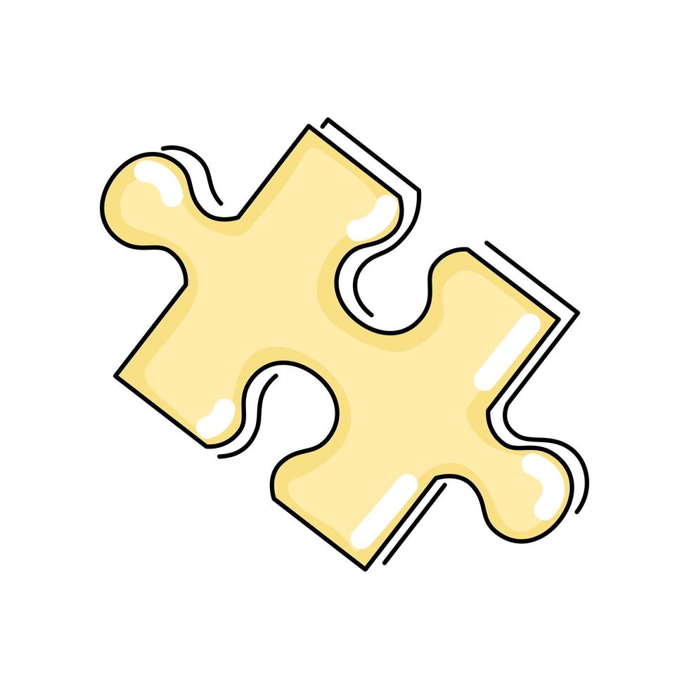 icona puzzle isolato vettore