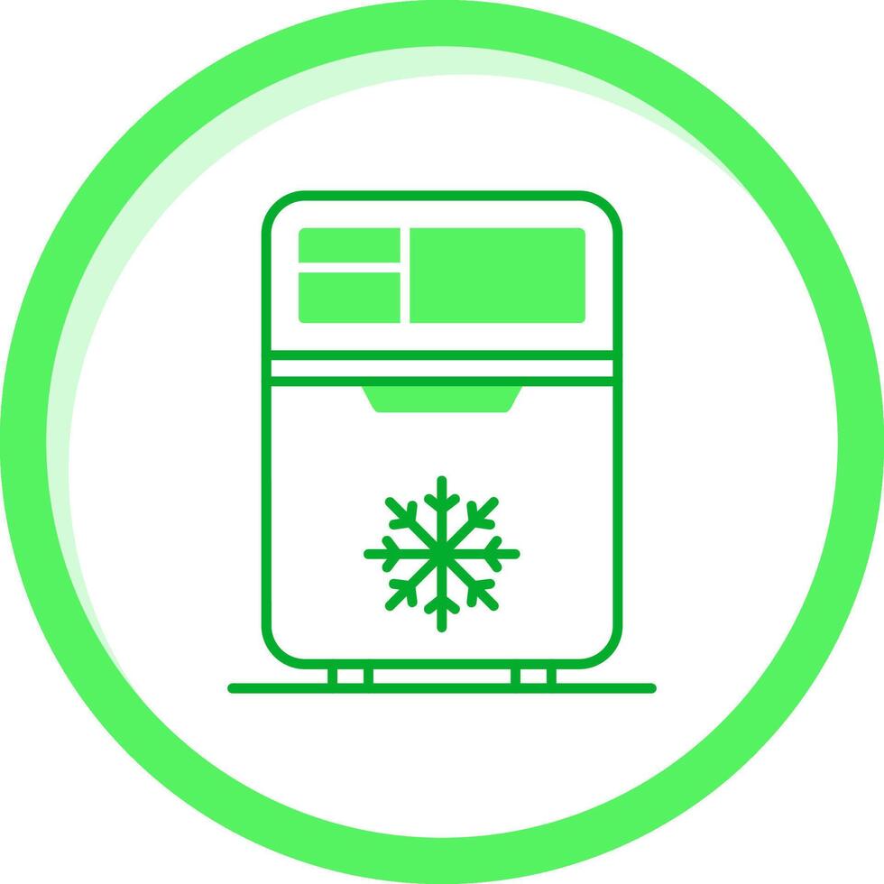 frigorifero verde mescolare icona vettore