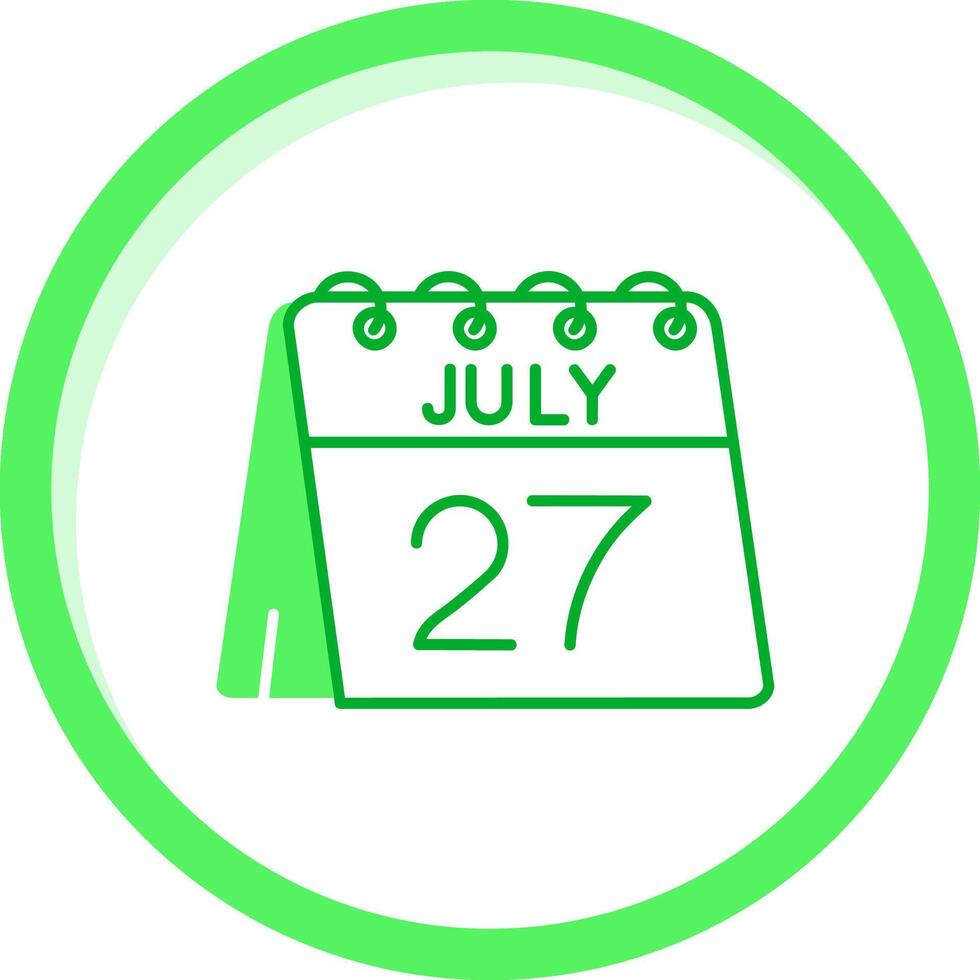 27th di luglio verde mescolare icona vettore