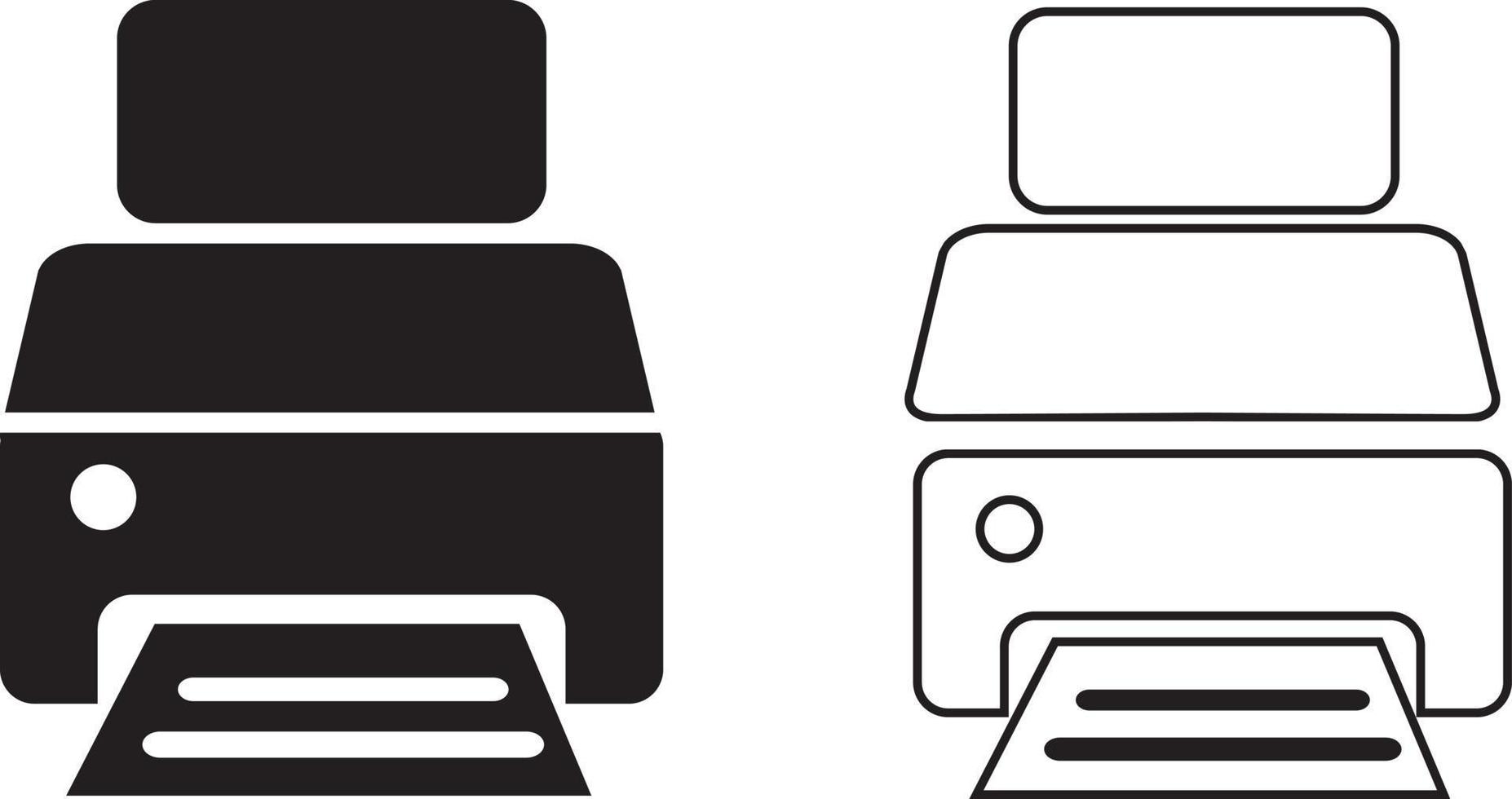 icona della stampante. stampante semplice set di icone vettoriali