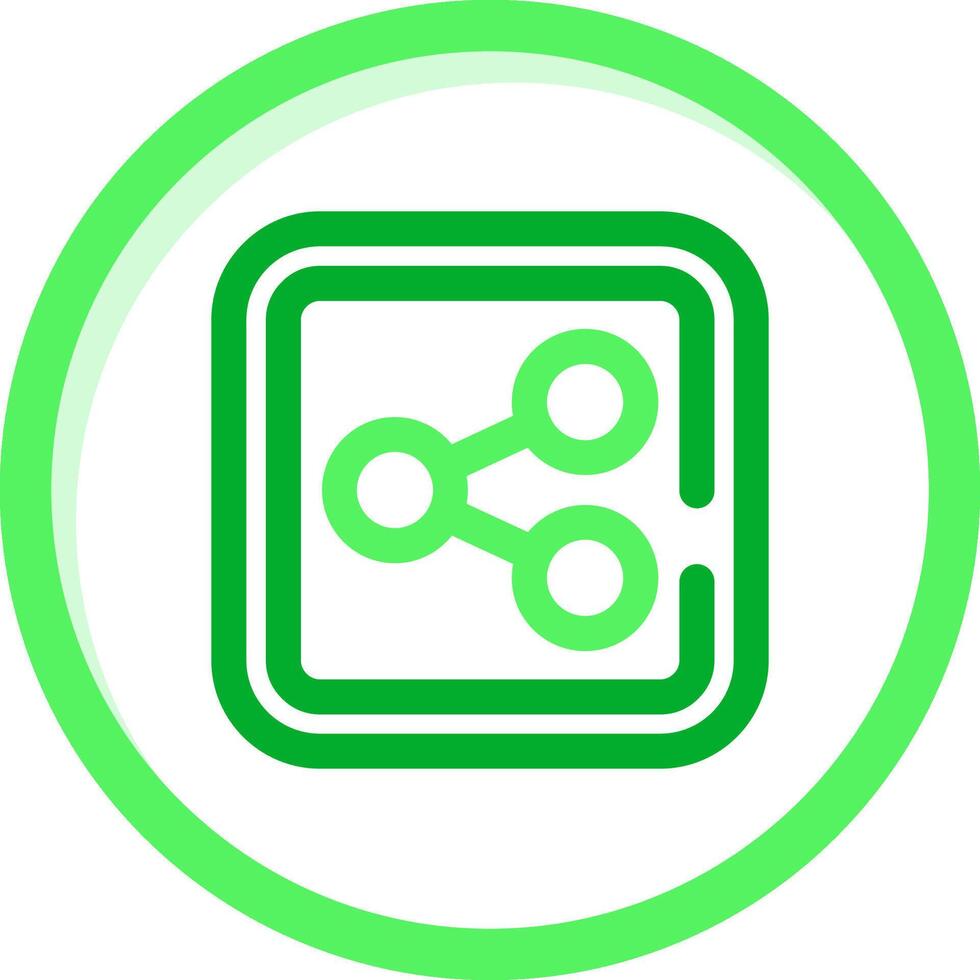 Condividere verde mescolare icona vettore