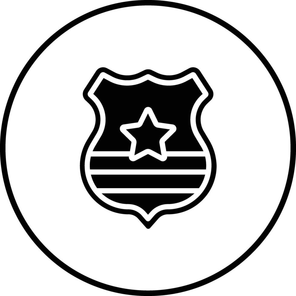 polizia distintivo vettore icona