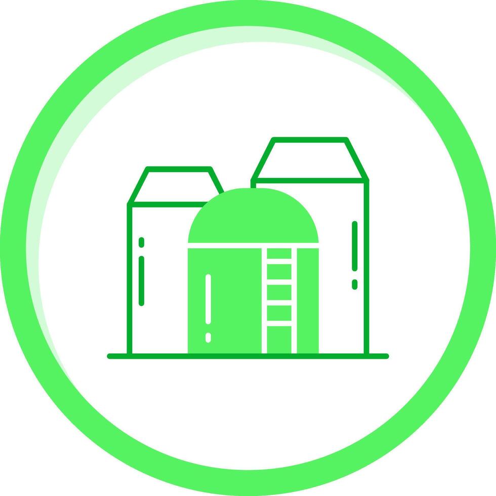 silo verde mescolare icona vettore