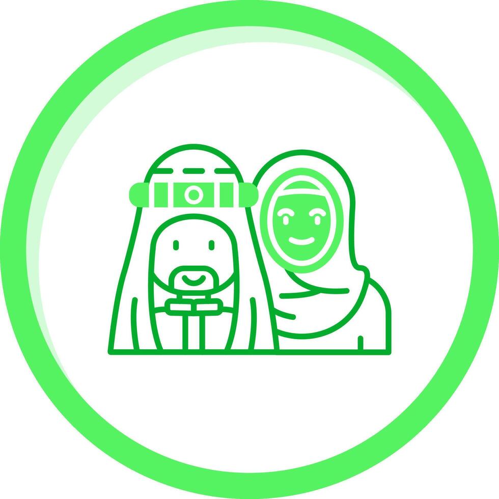 musulmano verde mescolare icona vettore