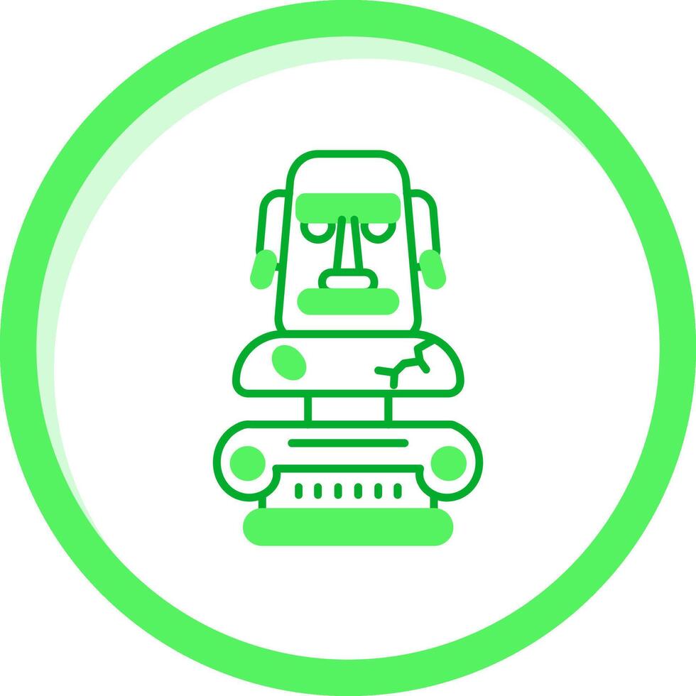 scultura verde mescolare icona vettore